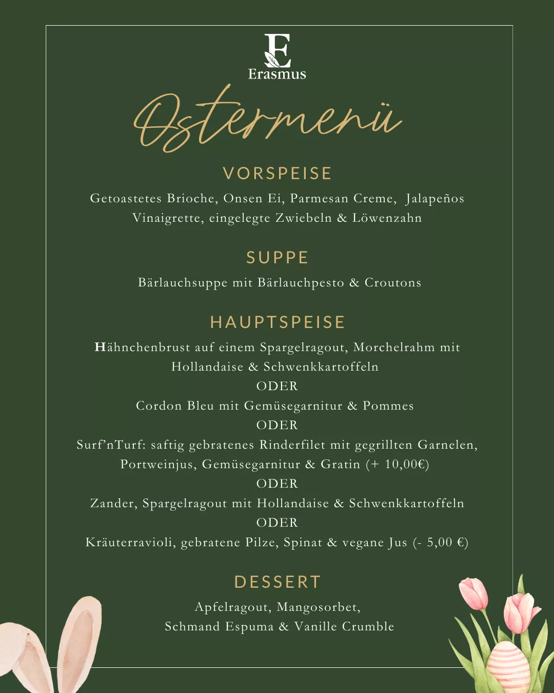 Ostermenü Erasmus