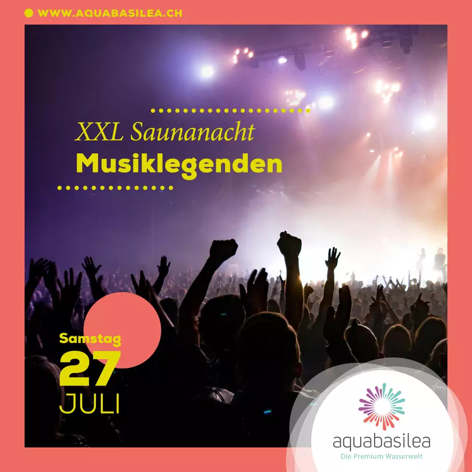 XXL Saunanacht "Musiklegenden" am 27. Juli ab 18 Uhr