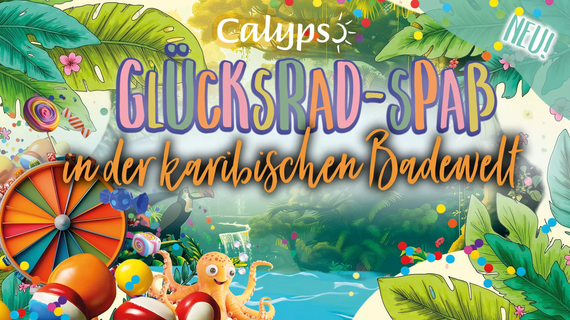 Screens Glücksrad in der Badewelt_