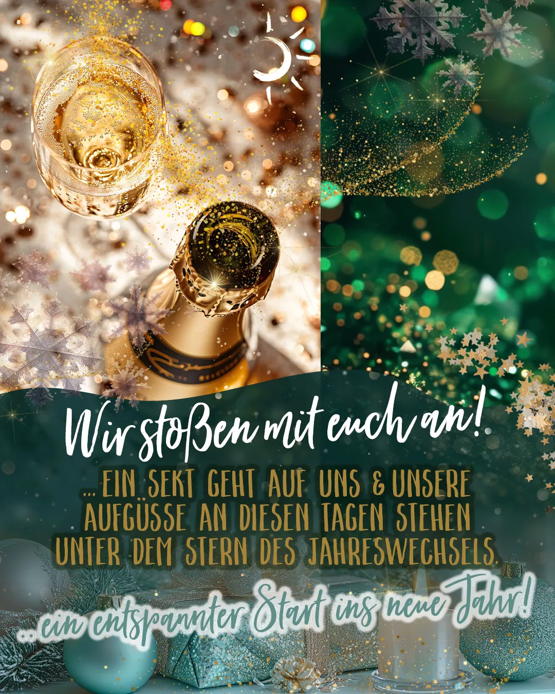 Social Media Kampagne 4zu5_Weihnachten 2025-Sekt Silvester2