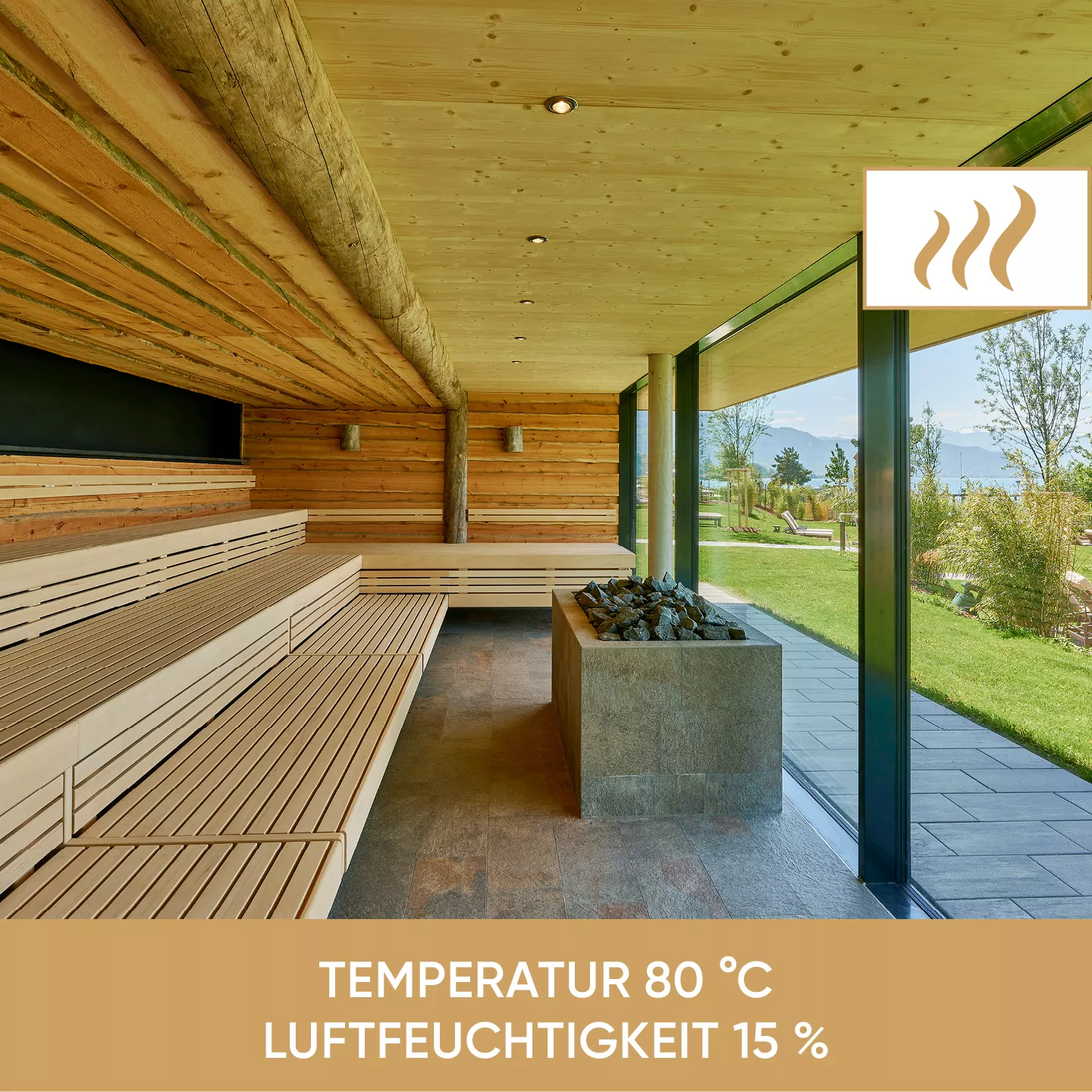 Banja Temperatur 80 °C / Luftfeuchtigkeit 15%