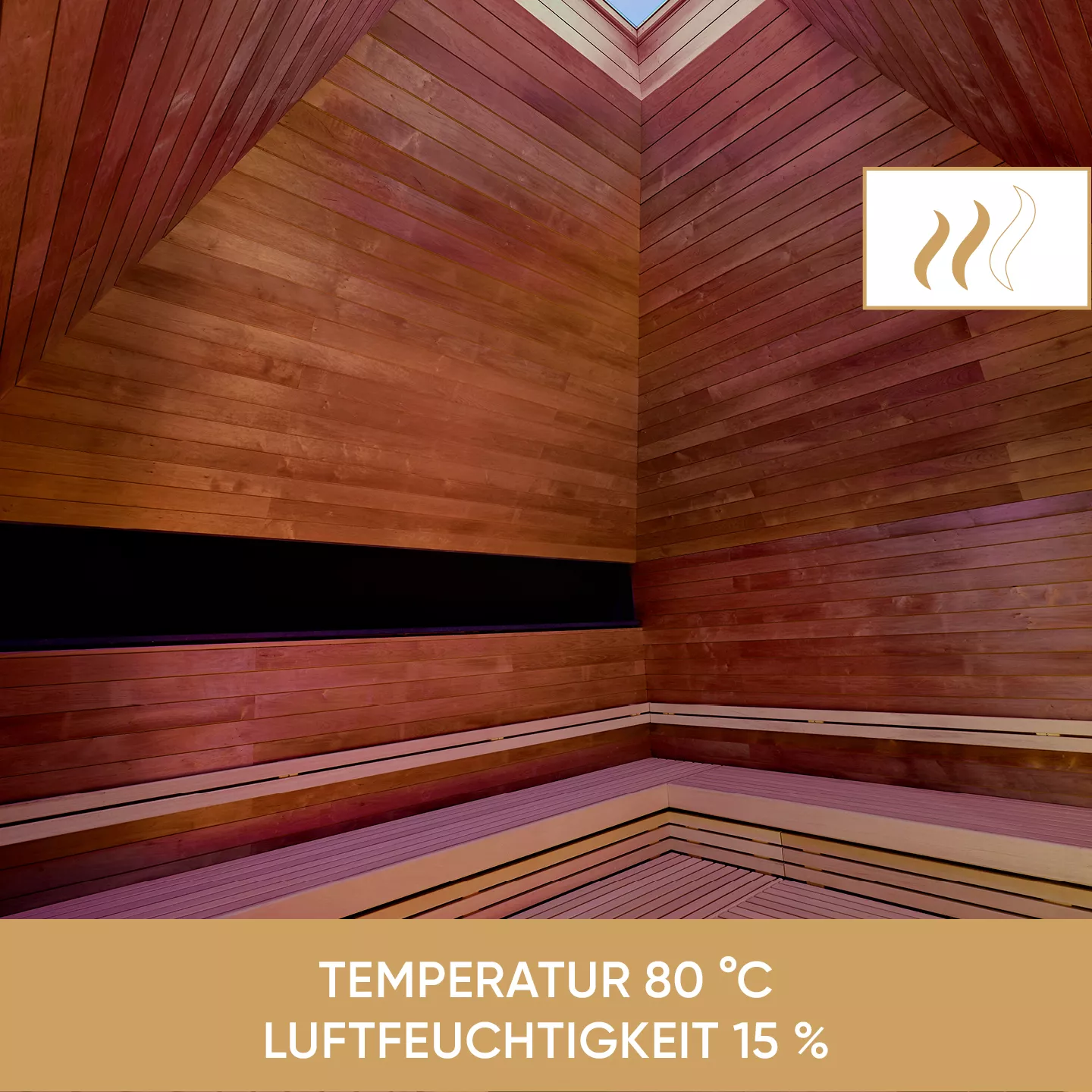 Sauna Dom Temperatur 80 °C / Luftfeuchte 15 %