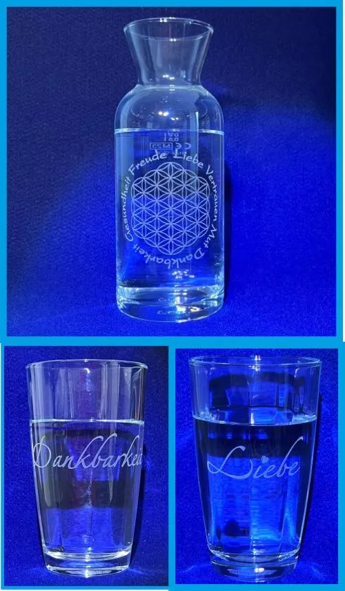 Karaffe 0,5L + 2 Wassergläser